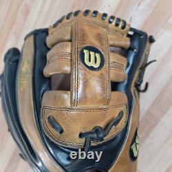 Gant de baseball Wilson A2K G4 11,5 Noir Tan Infield RHT Pro Stock