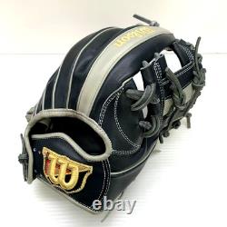 Gant de baseball Wilson BEAR Logo Infielder 11.75 Noir Ancien Modèle Utilisé Japon