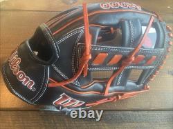 Gant de baseball Wilson Pro Stock A2000 1716 11.5 RHT Utilitaire Infield Prix de détail 320 $