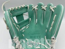 Gant de baseball ZETT Special Pro Commande 11.5 Infield Vert menthe Blanc RHT Kenta