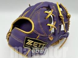Gant de baseball ZETT Special Pro Commande 11.5 Infield Violet Or RHT Imamiya NPB