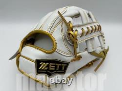 Gant de baseball ZETT Special Pro Commande 11.75 Infield Blanc Or RHT Cross 3B