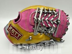 Gant de baseball ZETT Special Pro Commande 12 Infield Rose Argent Or RHT