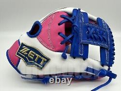 Gant de baseball d'arrêt spécial Pro Order 11.5 po Japan ZETT rose bleu H-Web RHT