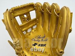 Gant de baseball d'intérieur Japan SSK Special Pro Order 11.5 en or pur H-Web RHT