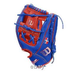 Gant de baseball d'intérieur Wilson A2000 1786 11,5 drapeau dominicain pour droitier