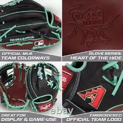 Gant de baseball de champ intérieur Rawling Heart of the Hide Arizona Diamondbacks MLB 11,5 pouces