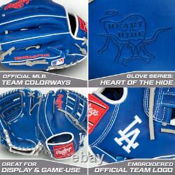 Gant de baseball de champ intérieur Rawling Heart of the Hide MLB Los Angeles Dodgers 11.5
