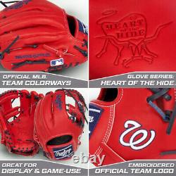 Gant de baseball de champ intérieur Rawlings Heart of the Hide MLB Washington Nationals 11,5 pouces