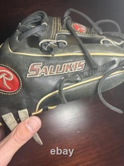 Gant de baseball de champ intérieur Rawlings Pro Preferred D1 personnalisé rare, 11,5 pouces, pour droitier, Salukis
