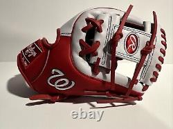 Gant de baseball de terrain intérieur Rawlings Heart of the Hide MLB Washington Nationals 11.5 pouces