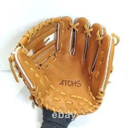 Gant de baseball dur ATOMS APL-UR10 Infield, fabriqué au Japon, en cuir pro, grand
