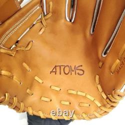 Gant de baseball dur ATOMS APL-UR10 Infield, fabriqué au Japon, en cuir pro, grand