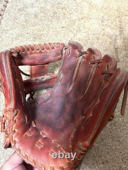 Gant de baseball en cuir Mizuno Pro pour droitier, infield, orange, hardball, neuf