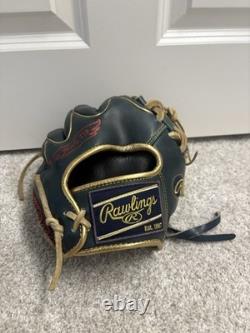 Gant de baseball en cuir Rawlings Pro Preferred, bleu marine, 11,5 (LIVRAISON GRATUITE)