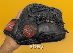 Gant de baseball en cuir noir modèle professionnel en cuir de vache Alemeds gant de joueur de champ intérieur HB5000