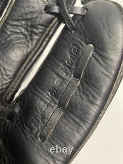 Gant de baseball en cuir noir modèle professionnel en cuir de vache Alemeds gant de joueur de champ intérieur HB5000