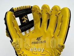Gant de baseball infield Japan Hi-Gold Pro Order 11.5 Jaune Noir H-Web RHT SS