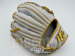 Gant de baseball infield Japan Hi-Gold Pro Order 11.5 blanc et or avec toile H RHT SS