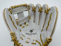 Gant de baseball infield Japan Hi-Gold Pro Order 11.5 blanc et or avec toile H RHT SS
