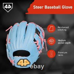 Gant de baseball pour joueur de champ intérieur 44 Pro en cuir premium Steer, lancer de la main droite