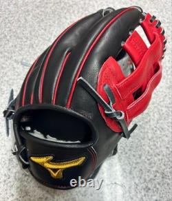 Gant de baseball souple Mizuno Pro pour champ intérieur noir, rouge et or Mizuno Pro Japon
