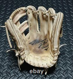 Gant de champ intérieur MIZUNO Pro Diversity bleu pour baseball à balle en caoutchouc, sur commande personnalisée, modèle AXI