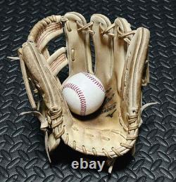 Gant de champ intérieur MIZUNO Pro Diversity bleu pour baseball à balle en caoutchouc, sur commande personnalisée, modèle AXI