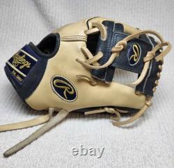 Gant de champ intérieur Rawlings Heart of the Hide R2G 11,5 en cuir professionnel bleu marin