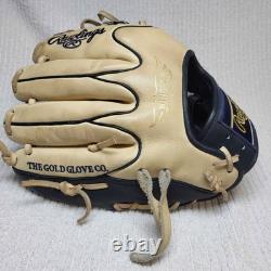 Gant de champ intérieur Rawlings Heart of the Hide R2G 11,5 en cuir professionnel bleu marin