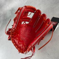 Gant de champ intérieur Rawlings Pro Preferred 11,25 en cuir kip rouge Hardball Japon