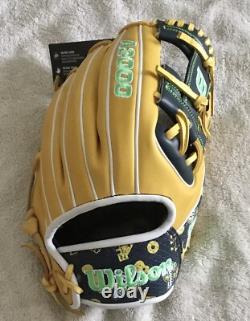 Gant de champ intérieur Wilson A2000 Pro Stock LE Savannah Bananas 11,5 pouces droitier NWT