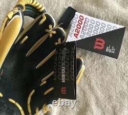 Gant de champ intérieur Wilson A2000 Pro Stock LE Savannah Bananas 11,5 pouces droitier NWT
