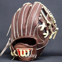 Gant de champ intérieur Wilson Staff DUAL 11.75 RHT D Brown fabriqué au Japon Hardball Pro Stock