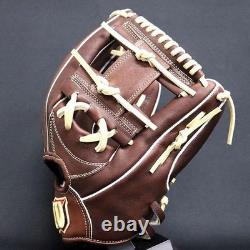 Gant de champ intérieur Wilson Staff DUAL 11.75 RHT D Brown fabriqué au Japon Hardball Pro Stock