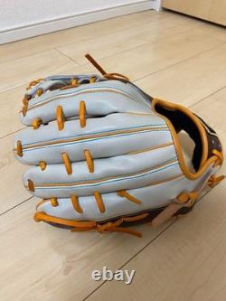 Gant de commande personnalisé ZETT pro status 11.5 Infield Droit Blanc Marron BRGPRO