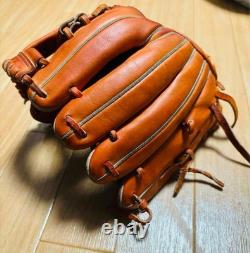 Gant de softball Mizuno Pro orange pour joueur de champ intérieur, d’occasion, en excellent état