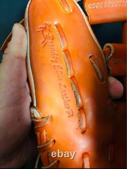 Gant de softball Mizuno Pro orange pour joueur de champ intérieur, d’occasion, en excellent état