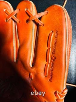 Gant de softball Mizuno Pro orange pour joueur de champ intérieur, d’occasion, en excellent état