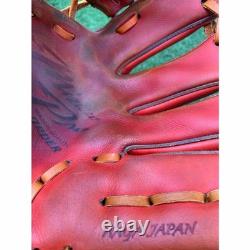 Gant personnalisé Mizuno pro 11.5 Infield Droit Rouge Commande HAGA Japon modèle Sakamoto