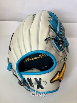 Gant personnalisé Mizuno pro 11,5 champ intérieur droit blanc bleu