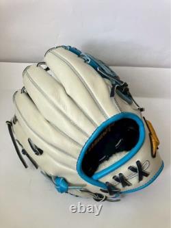 Gant personnalisé Mizuno pro 11,5 champ intérieur droit blanc bleu