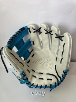 Gant personnalisé Mizuno pro 11,5 champ intérieur droit blanc bleu