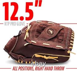 Gants de baseball RTP Pro pour adultes + enfants, gant de baseball pour champ extérieur + champ intérieur
