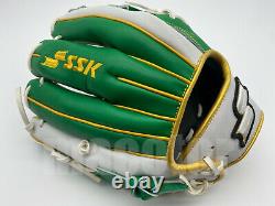Japan Ssk Special Pro Order 11.5 Infield Baseball Gants Green White Rht Vente