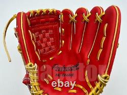 Japon Hi-gold Pro Commander 11.75 Infield Baseball Glove Red Rht Checkerboard Vente