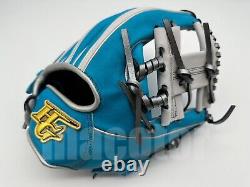 Japon Hi-gold Pro Order 11.5 Infield Gants De Baseball Sax Bleu Blanc H-web Rht