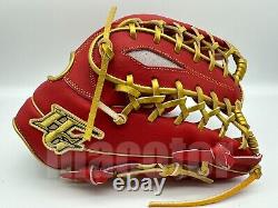 Japon Hi-gold Pro Order 13 Infield Baseball Gants Red Gold I-web Rht Limited