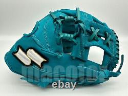 Japon Ssk Special Pro Order 11.5 Infield Baseball Gants Bleu Nil H-web Rht