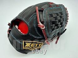 Japon Zett Pro Modèle 12 Infield Baseball Gant Noir Rht Checkerboard Limited